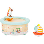 Houten muziekdoos Olifant & Papegaai