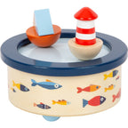 Houten muziekdoos grote oceaan