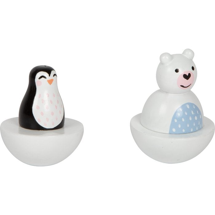 Houten muziekdoos IJsbeer & Pinguïn