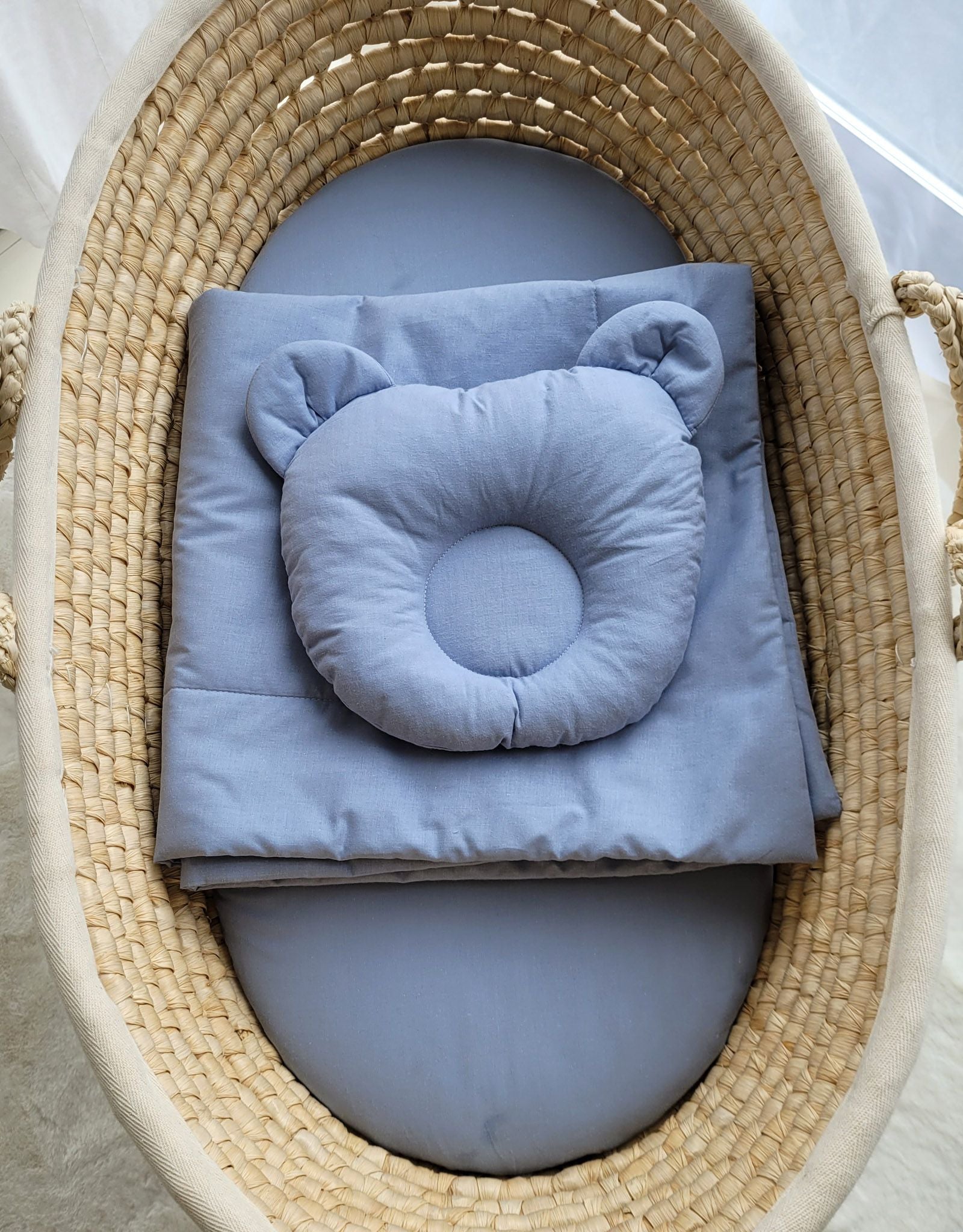 Baby deken met vulling en teddybeer kussentje