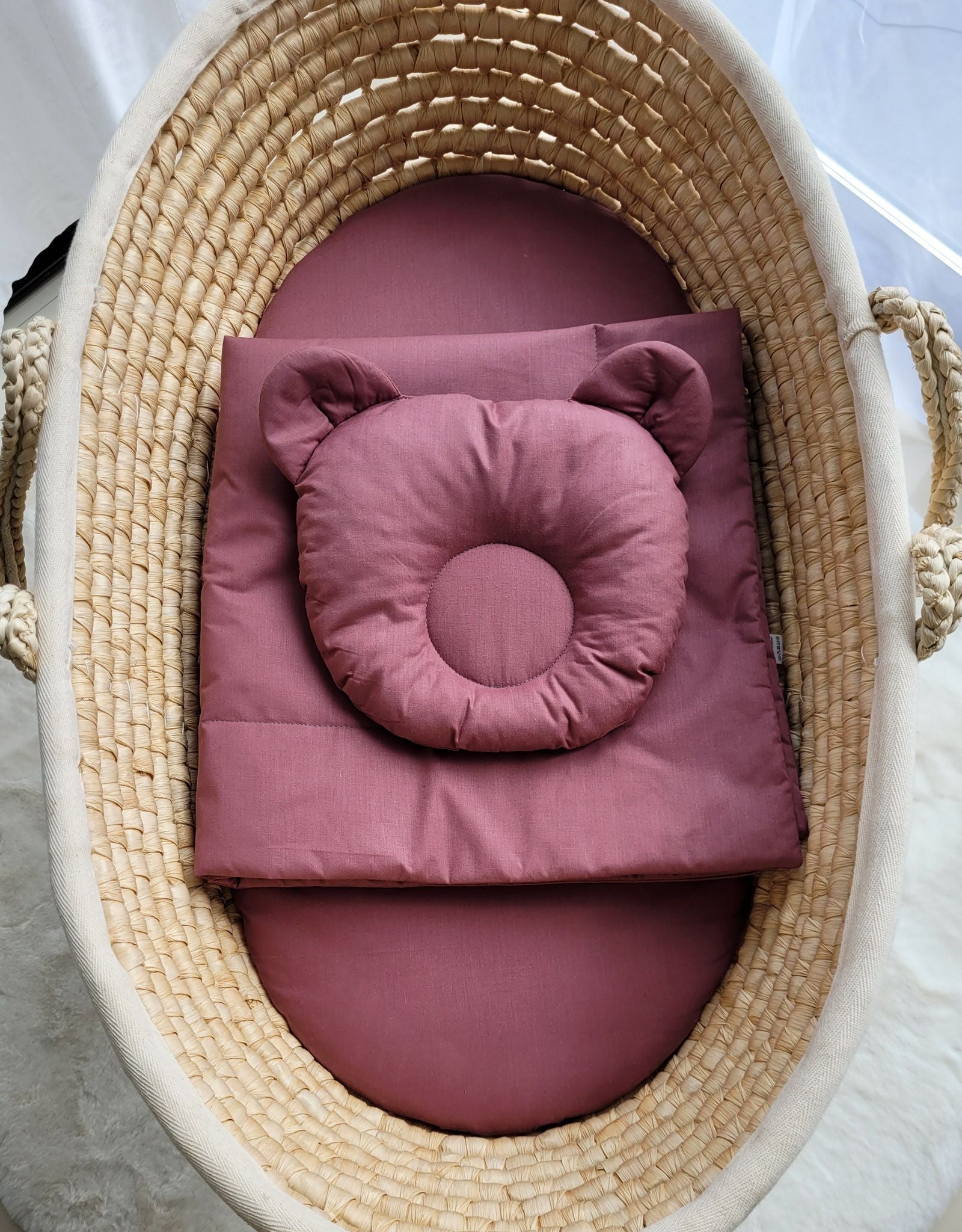 Baby deken met vulling en teddybeer kussentje