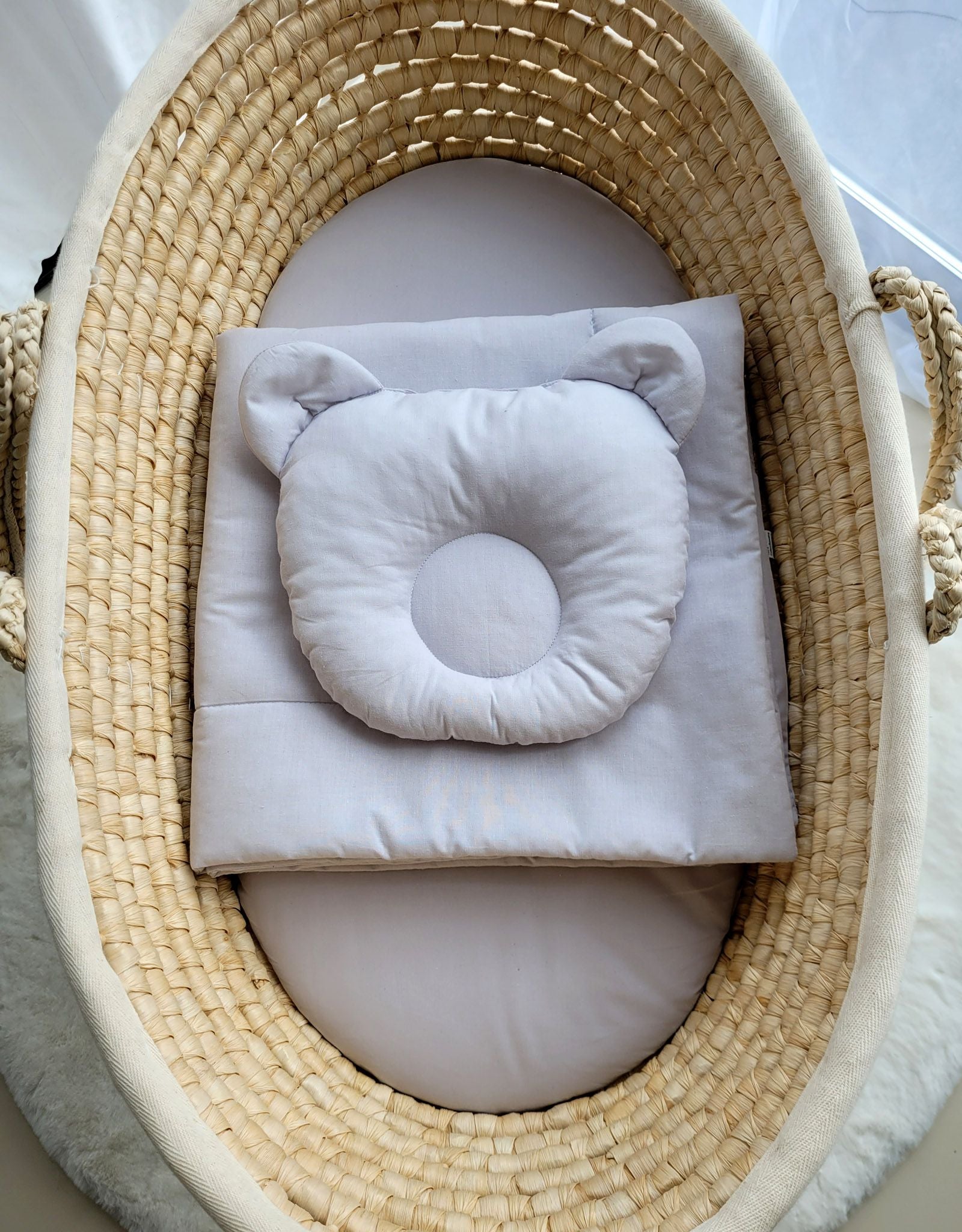 Baby deken met vulling en teddybeer kussentje