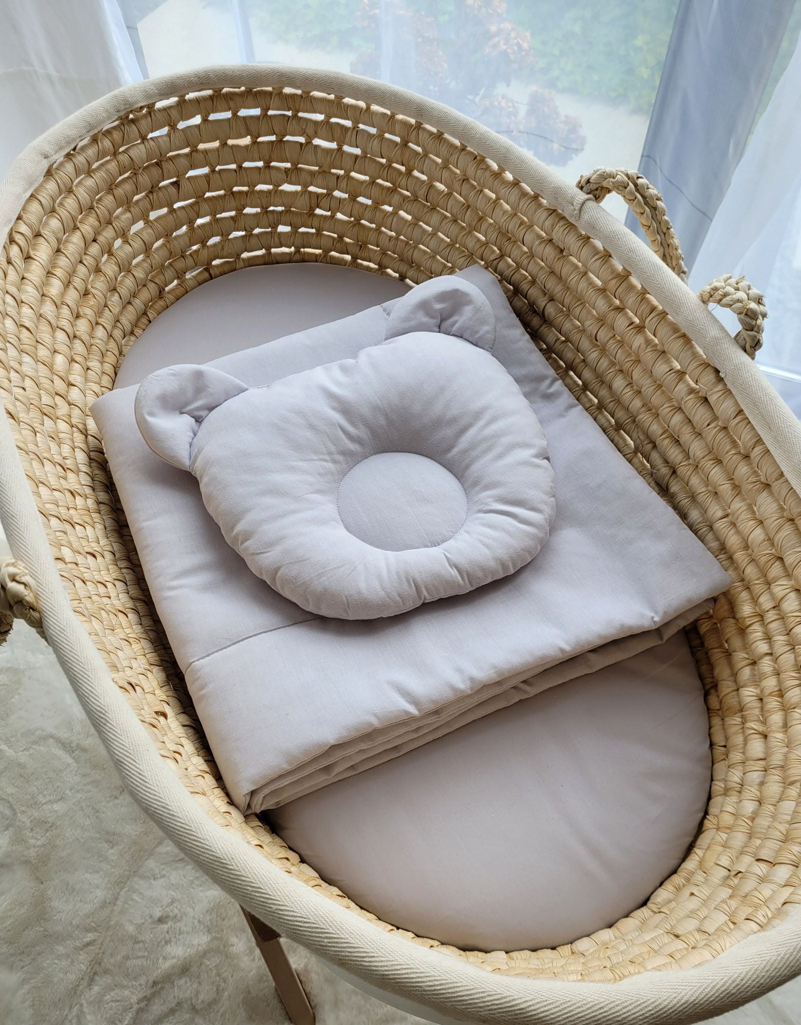 Baby deken met vulling en teddybeer kussentje