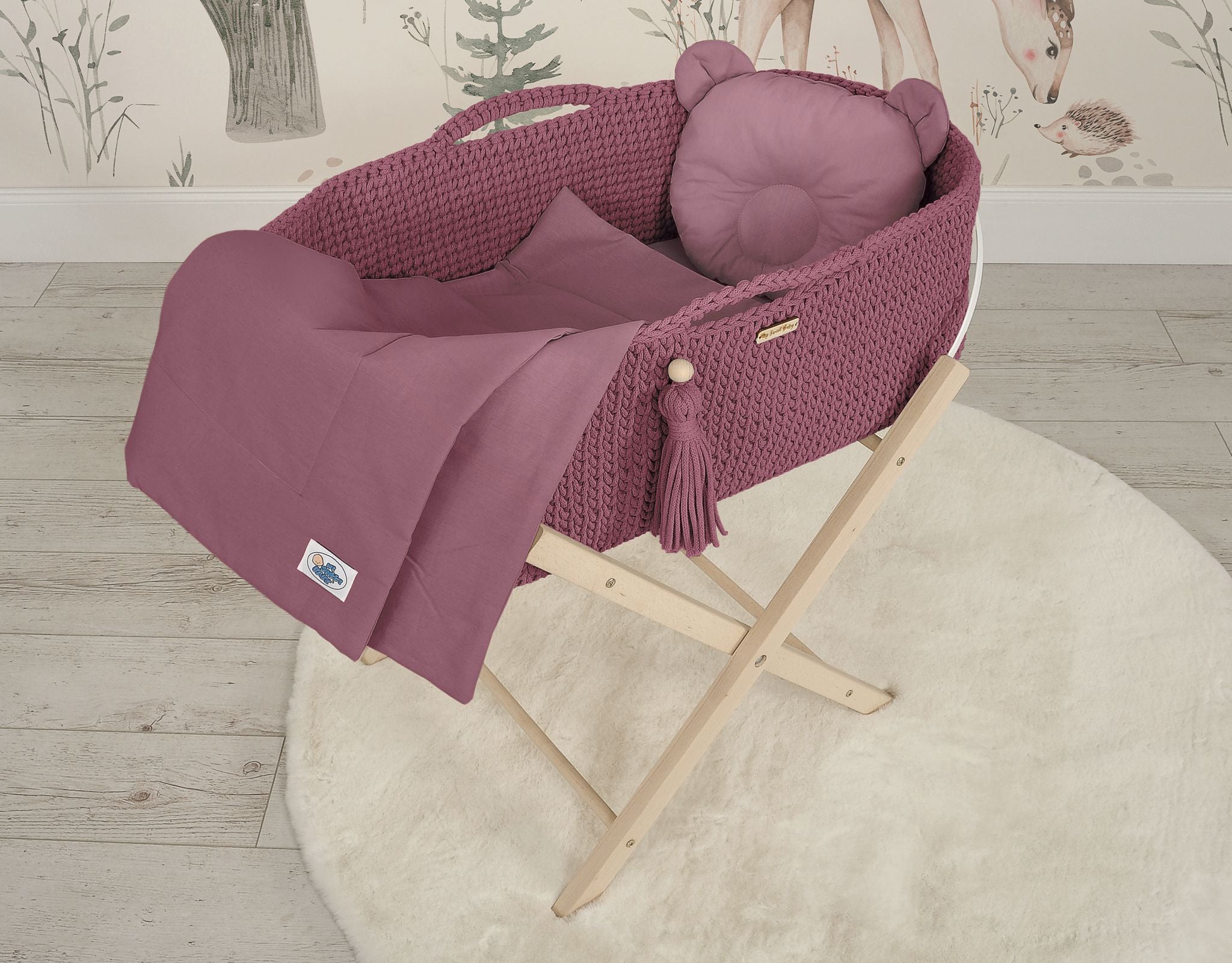 Baby deken met vulling en teddybeer kussentje