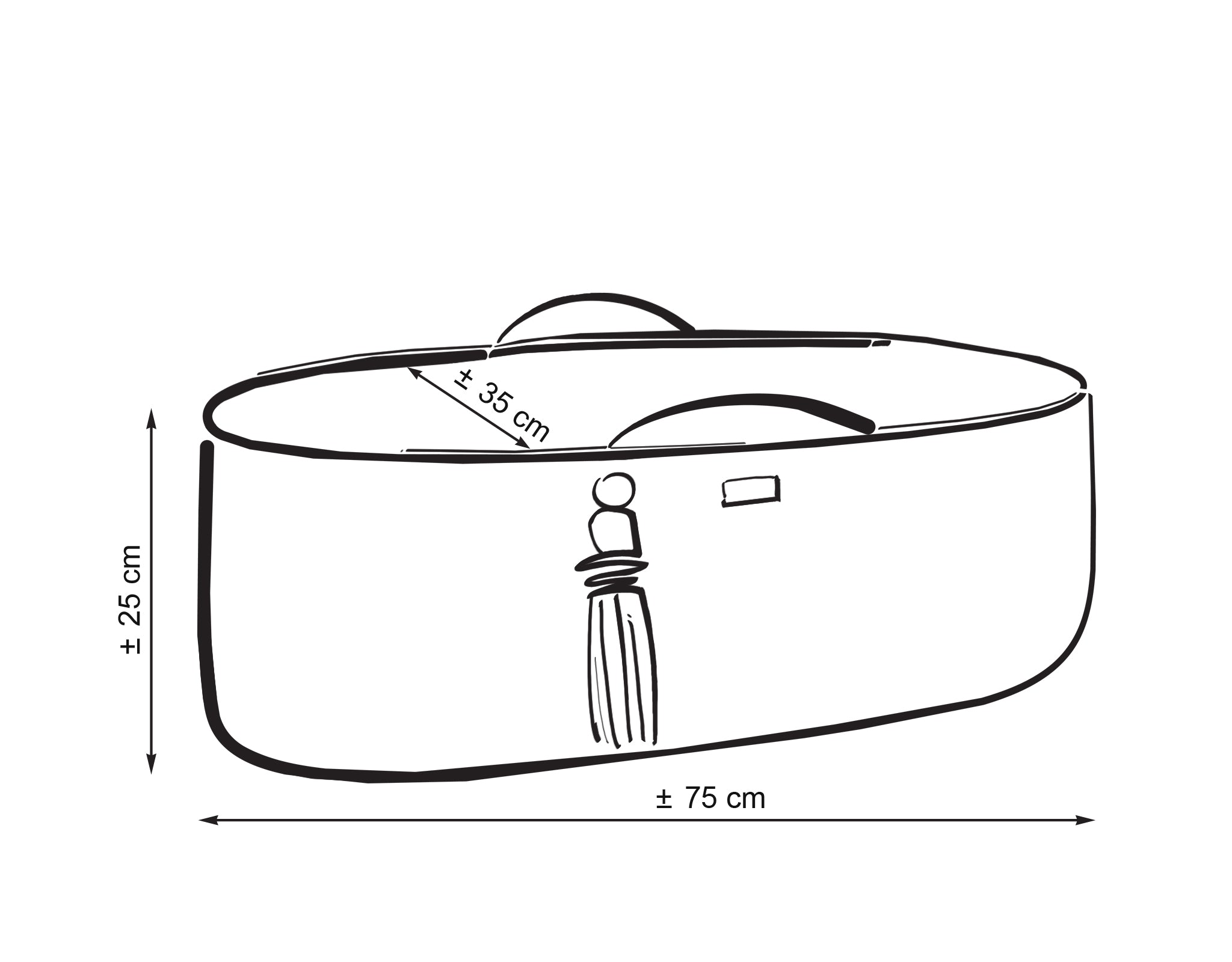 Handgemaakte wiegmand voor baby
